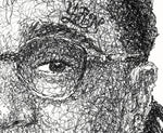 Load image into Gallery viewer, Detail aus dem Quavo Portrait der Künstlerin Marilena Hamm alias Scribblezone, im unversechselbaren Scribble-Stil gezeichnet.