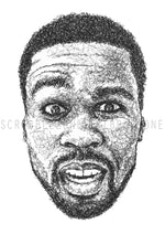 Load image into Gallery viewer, Ein eindrucksvolles Porträt der Rap-Ikone 50 Cent.