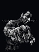 Load image into Gallery viewer, Reverse Scribble of Muhammad Ali