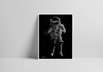 Lade das Bild in den Galerie-Viewer, Astronaut Zeichnung der Künstlerin Marilena Hamm alias Scribblezone