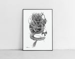 Load image into Gallery viewer, Scribbled Dragon
