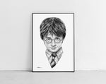 Load image into Gallery viewer, Harry Potter Porträt von der Künstlerin Marilena Hamm alias Scribblezone