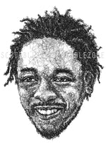 Load image into Gallery viewer, Kendrick Lamar Porträt von der Künstlerin Marilena Hamm alias Scribblezone