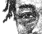 Load image into Gallery viewer, Kendrick Lamar Porträt von der Künstlerin Marilena Hamm alias Scribblezone