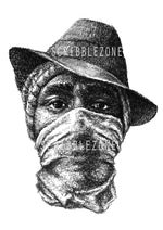 Lade das Bild in den Galerie-Viewer, Mos Def aka Yasiin Bey Portrait der Künstlerin Marilena Hamm alias Scribblezone, im unversechselbaren Scribble-Stil gezeichnet, mit Wasserzeichen.