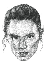 Load image into Gallery viewer, Rey Porträt von der Künstlerin Marilena Hamm alias Scribblezone