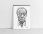 Load image into Gallery viewer, Michael Caine Porträt von der Künstlerin Marilena Hamm alias Scribblezone