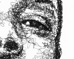 Load image into Gallery viewer, Detai von einem Snoop Dogg Portait der Künstlerin Marilena Hamm alias Scribblezone, im unversechselbaren Scribble-Stil gezeichnet.