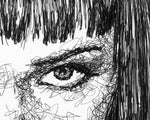 Load image into Gallery viewer, Scribbled Mia Wallace (Uma Thurman)