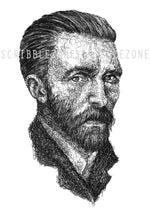 Load image into Gallery viewer, Vincent Van Gogh Porträt von der Künstlerin Marilena Hamm alias Scribblezone