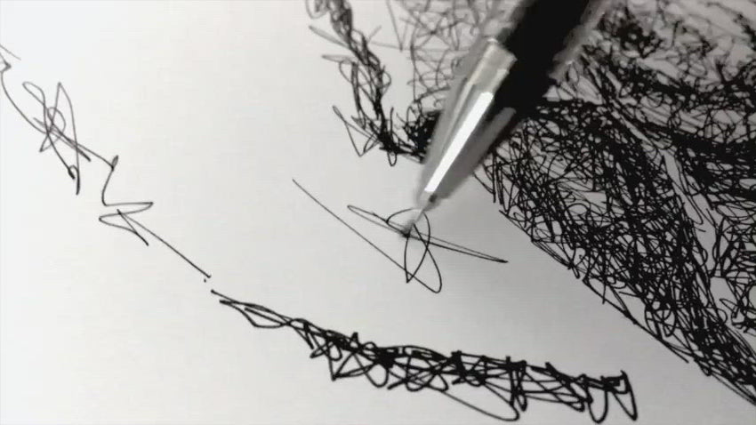 Video, das den Zeichenprozess von Marilena Hamm alias Scribblezone zeigt und ihren unverwechselbaren Scribble-Stil.