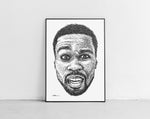Lade das Bild in den Galerie-Viewer, Ein eindrucksvolles Porträt der Rap-Ikone 50 Cent.
