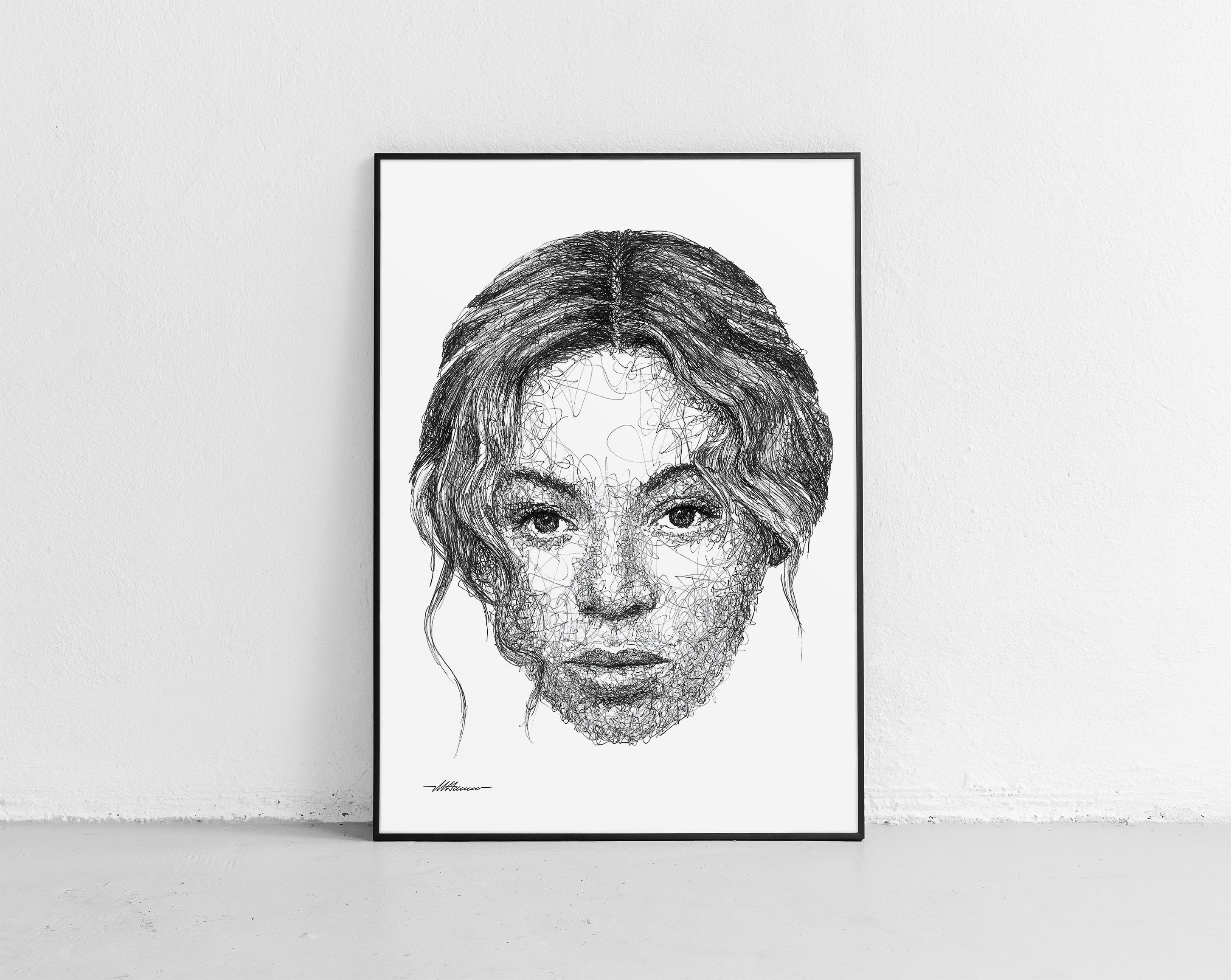 Beyonce Bleistiftzeichnungen Portrait Beyonce', Gemalt Mit Schokolade