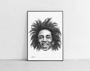 Scribbled Bob Marley
