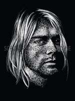 Load image into Gallery viewer, Reverse Scribble of Kurt Cobain
