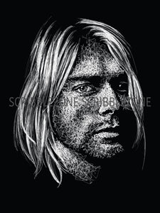 Reverse Scribble of Kurt Cobain