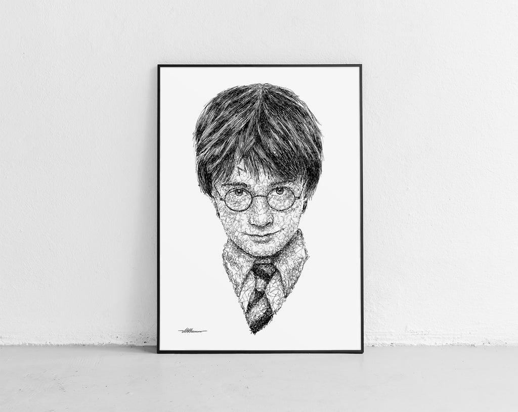 Harry Potter Porträt von der Künstlerin Marilena Hamm alias Scribblezone