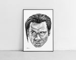 Load image into Gallery viewer, Scribbled Vincent Vega (John Travolta)
