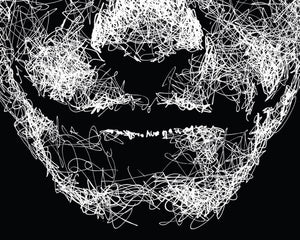 Reverse Scribble of the Joker (Heath Ledger)
