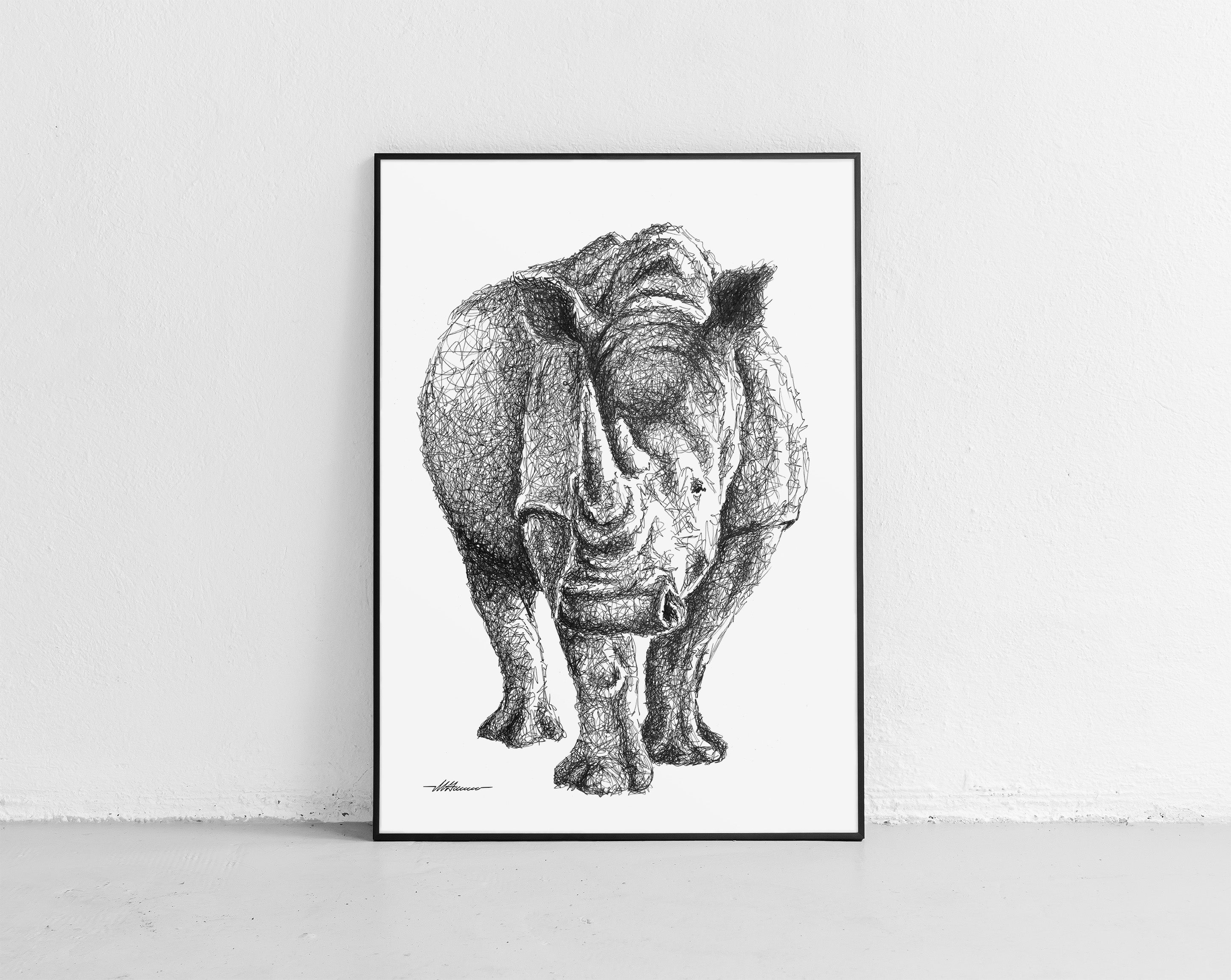 Scribbled Rhinoceros