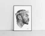 Lade das Bild in den Galerie-Viewer, Scribbled Kendrick Lamar with crown
