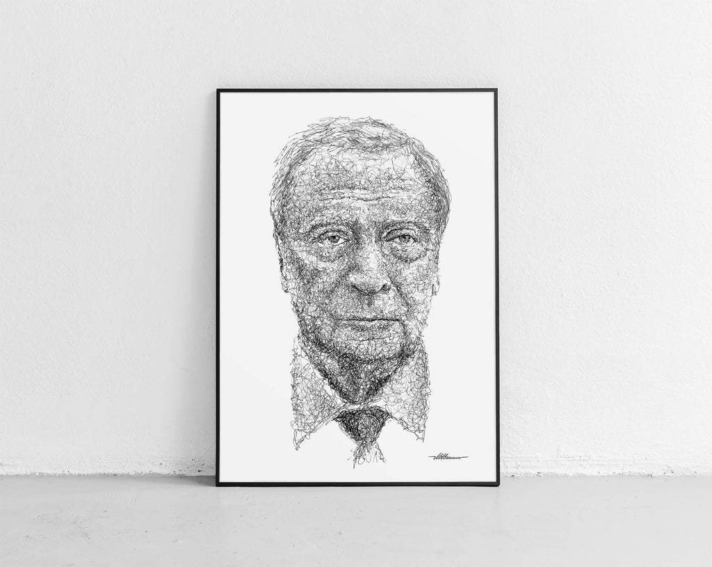 Michael Caine Porträt von der Künstlerin Marilena Hamm alias Scribblezone
