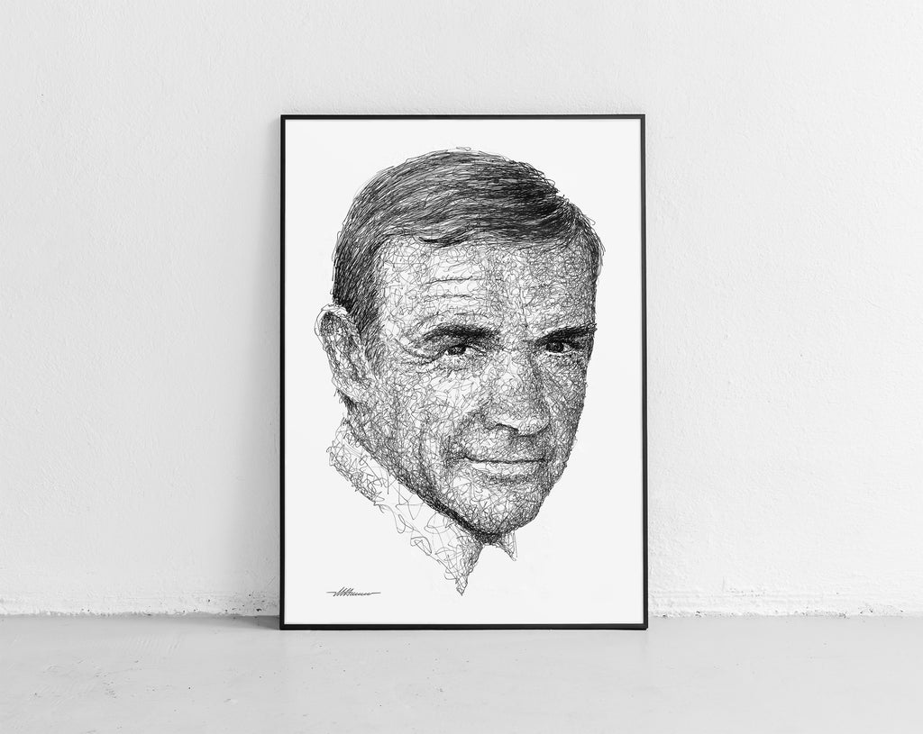 Sean Connery Porträt von der Künstlerin Marilena Hamm alias Scribblezone