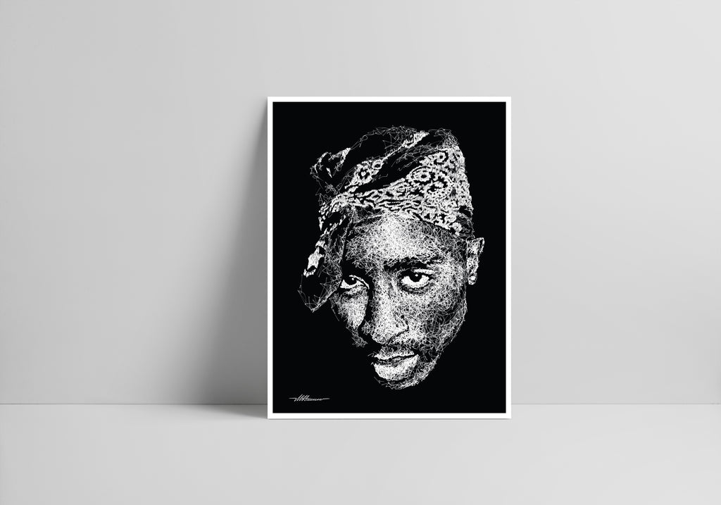 Tupac Shakur Porträt von der Künstlerin Marilena Hamm alias Scribblezone