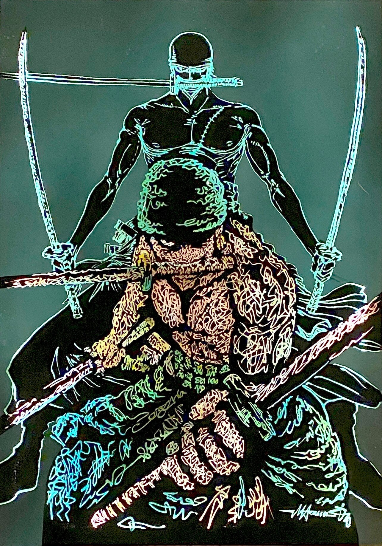 Das Gemälde 'X-Ray' der Künstlerin Marilena Hamm