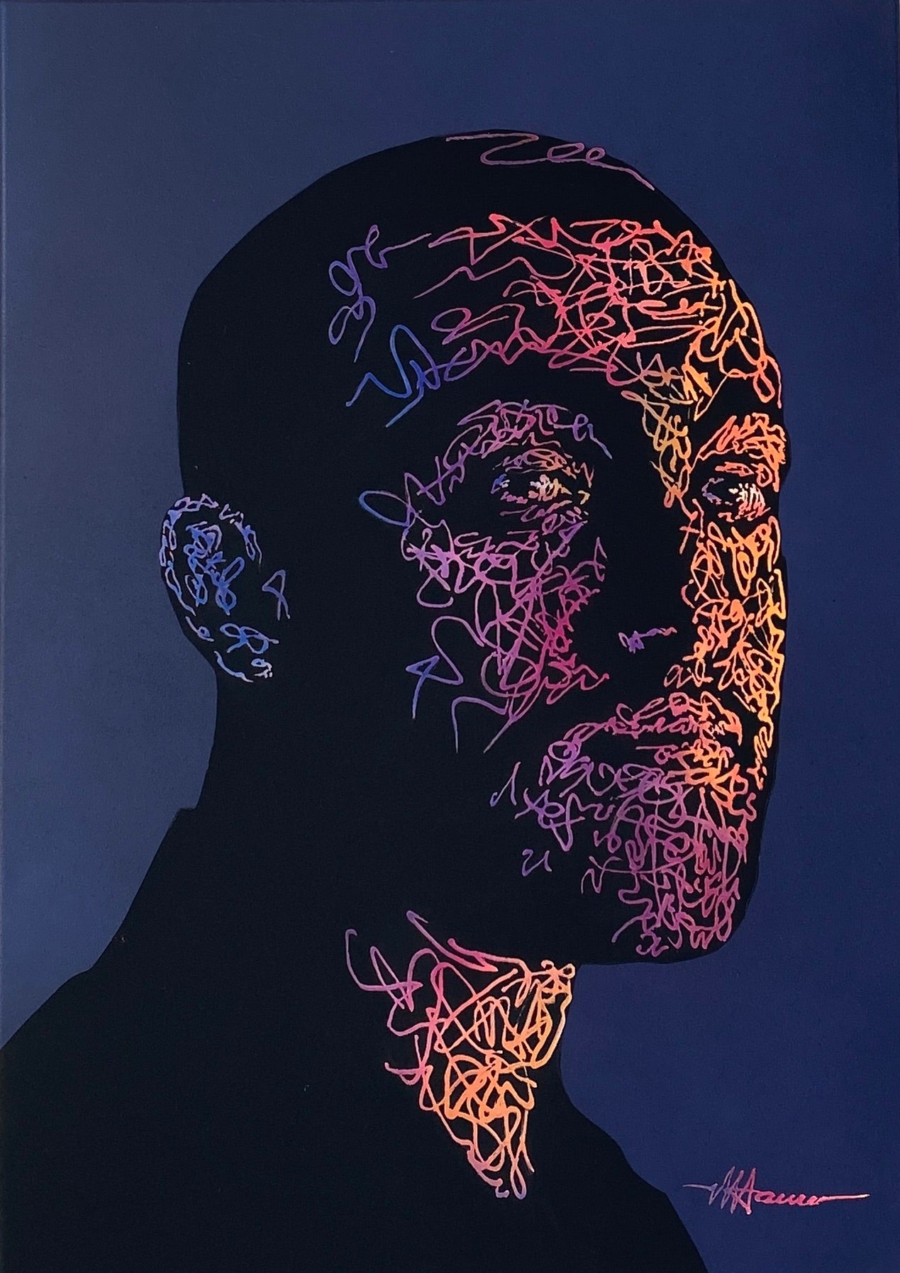 Das Gemälde 'X-Ray' der Künstlerin Marilena Hamm